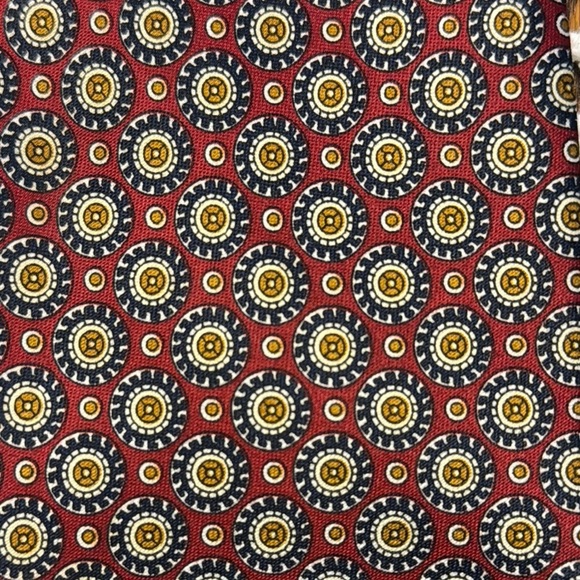 Picasso Men's Patterned Neck Tie Red and Navy Blue - Picture 2 of 3